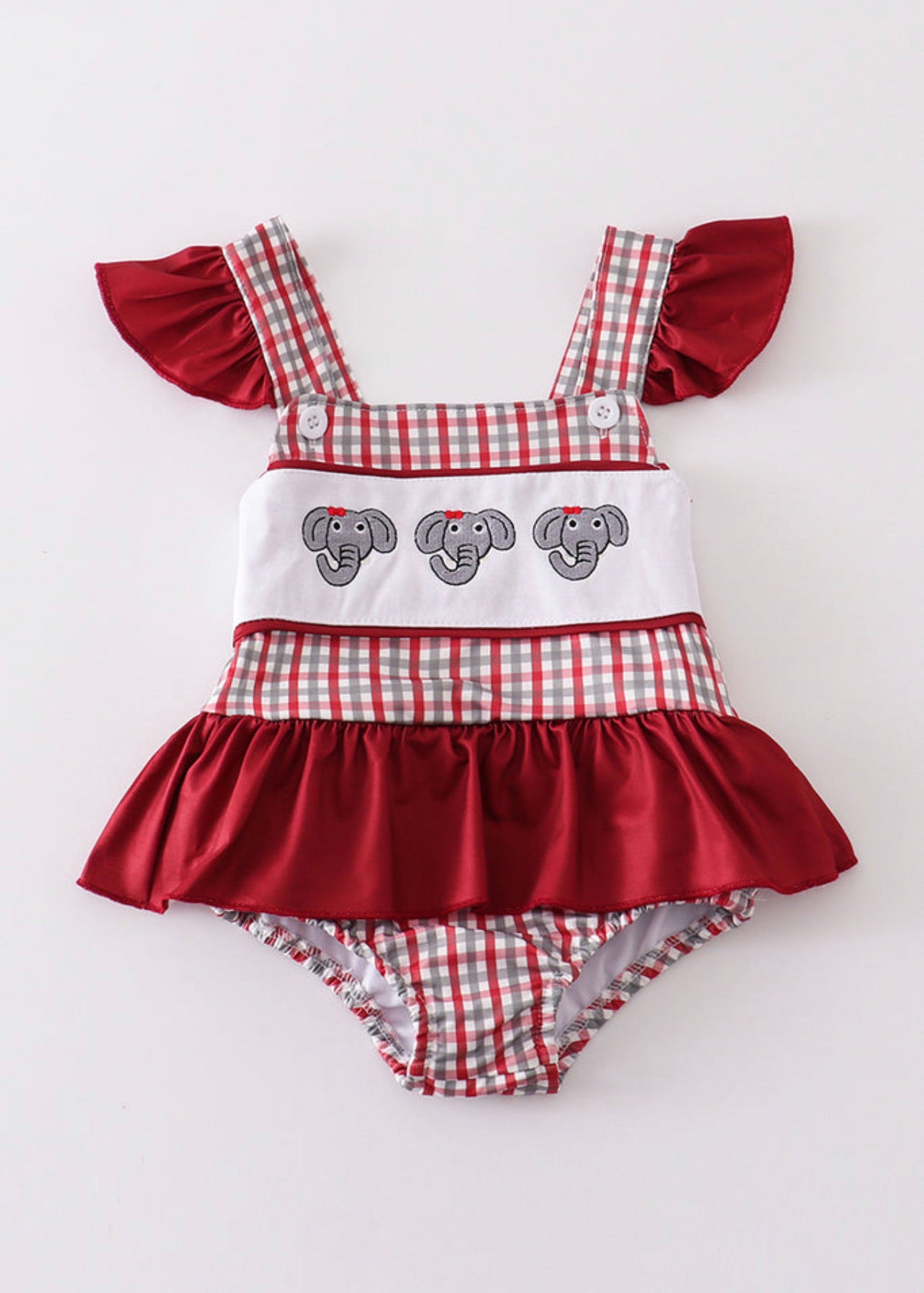 Alabama elephant embroidery girl one-piece swimsuit