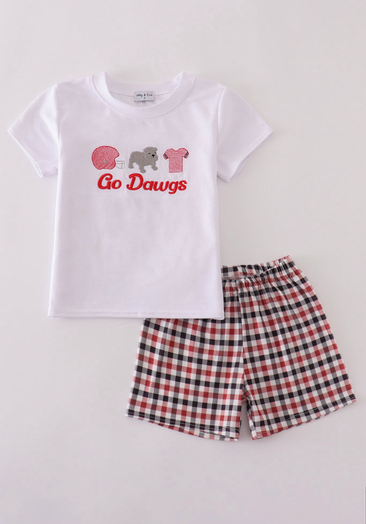 White Georgia go dawgs embroidery set