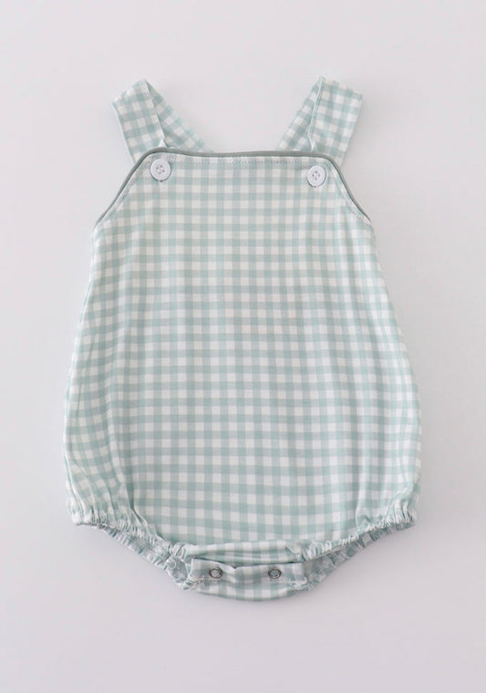 Green boy gingham bubble