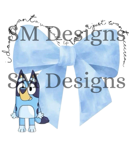 Bluey bow digital design